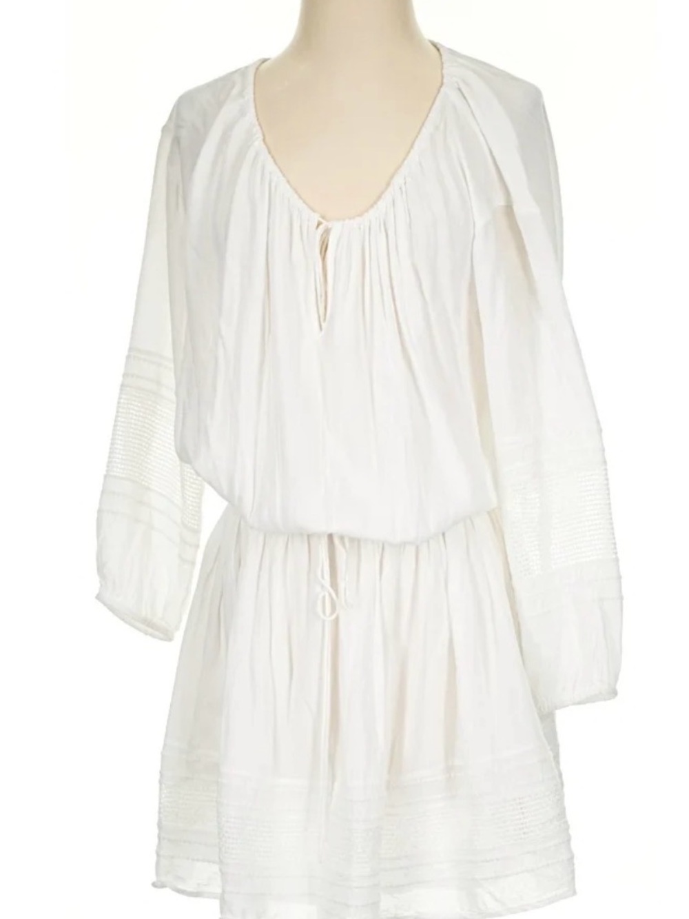 Vince White Gauze Mini Dress